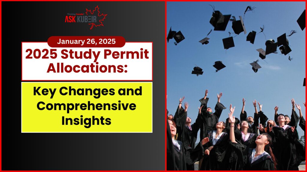 2025 study permits Canada allocation breakdown by province and requirements for international students.