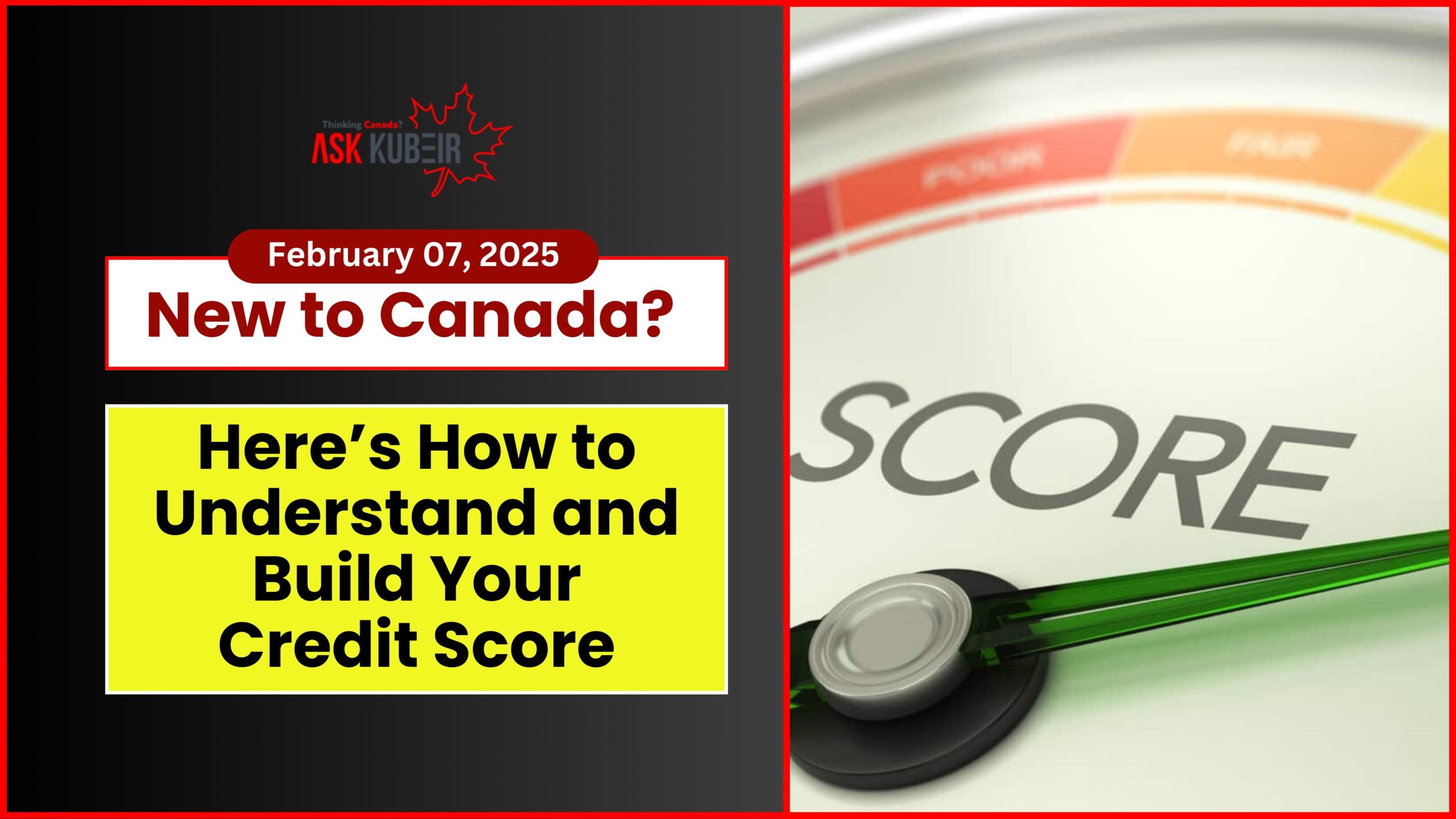 Person checking their credit score online to build credit history in Canada