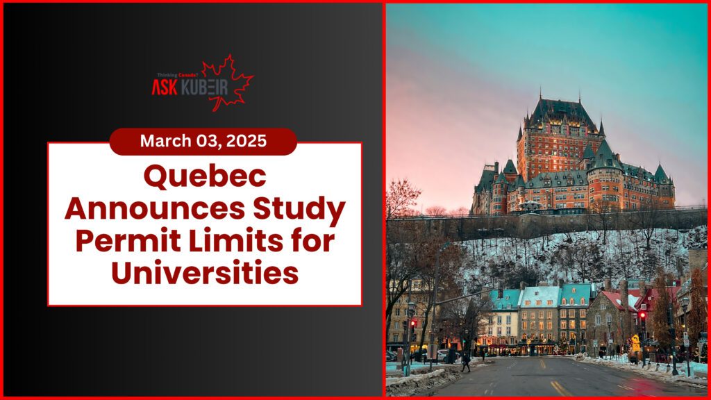 International students applying for a Study Permit in Quebec at a university admissions office.