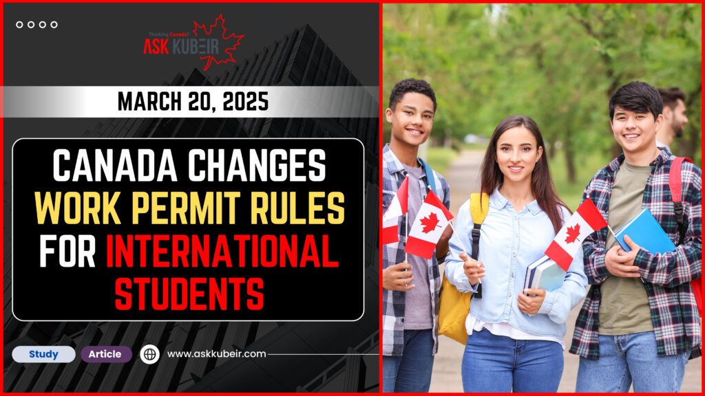 explaining new PGWP eligibility rules for international students in Canada in 2025.